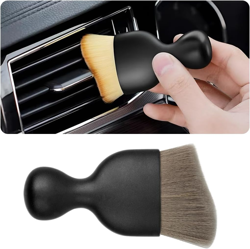 Blilo Car Interior Detailing Brush, Auto Soft Hair Cleaning Brushes, Scratch Free Curved Dirt Dust Collectors, Removal Tool for Vehicle Dashboard Air Conditioner Vents Leather (Deep Purple/1Pcs) - 3 Colors image number 5