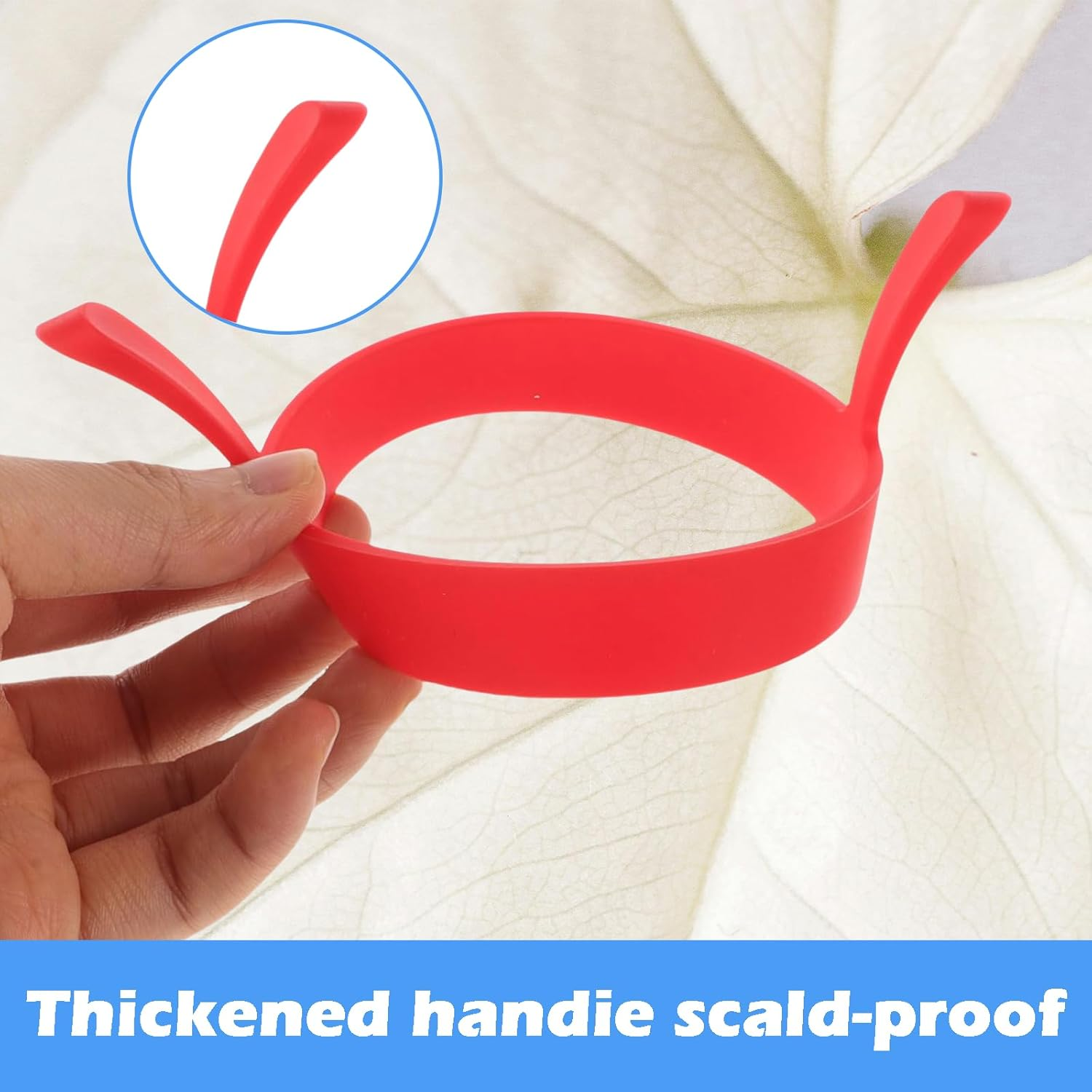 Treayes Egg Rings - 4Pcs Food Grade Silicone, Non - Stick Molds for Fried Eggs, Breakfast Sandwiches, Pancakes, Mcmuffins image number 3