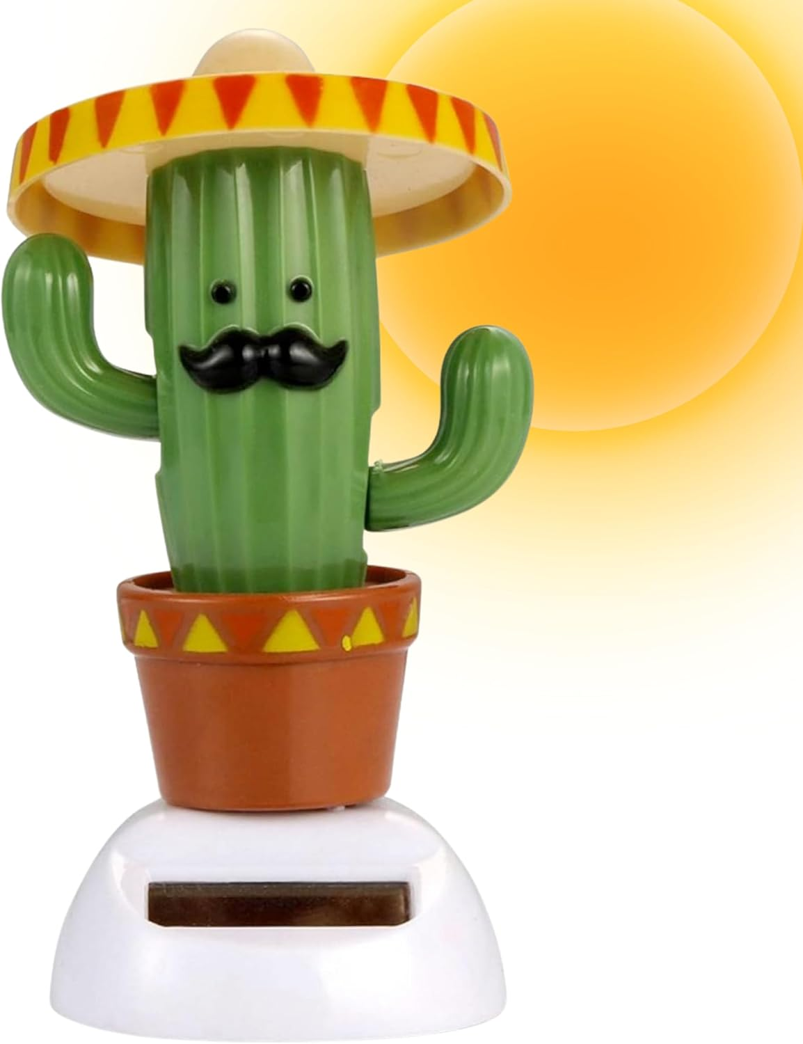 Solar Powered Dancing Cactus Toy &ndash; Sun Power Swinging Animated Bobble Dancer Solar Toys for Car Dashboard Dancing Cactus Holiday Car Decoration Solar Figures for Office Home Desk image number 3
