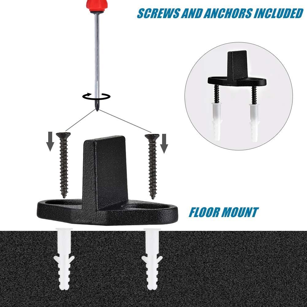 Homode Bottom Guide, 2 Pack Floor Guides Metal Steel Hardware for Sliding Barn Door, Powder Coated Black image number 4