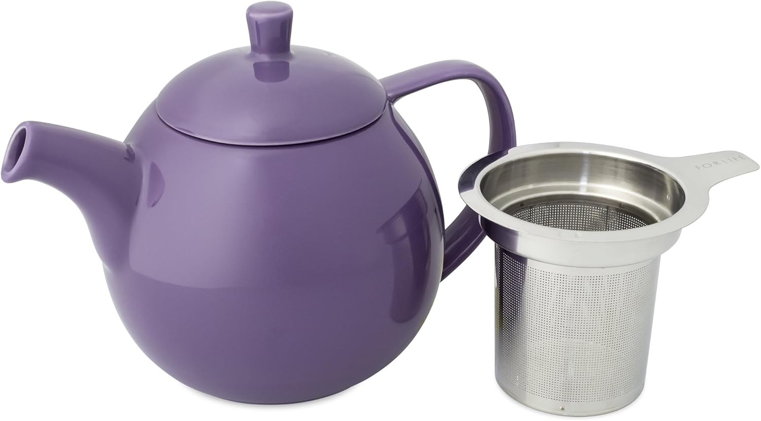 FORLIFE Curve Teapot with Infuser, 24-Ounce, Purple