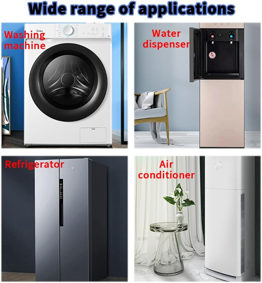 TOMVAES Universal Mobile Base Fridge Stand, Furniture Mobile Roller, Extendable Appliance Rollers Mobile Washing Machine Base, for Washing Machines, Refrigerators, Dryers, Dishwashers (White) - White image number 3