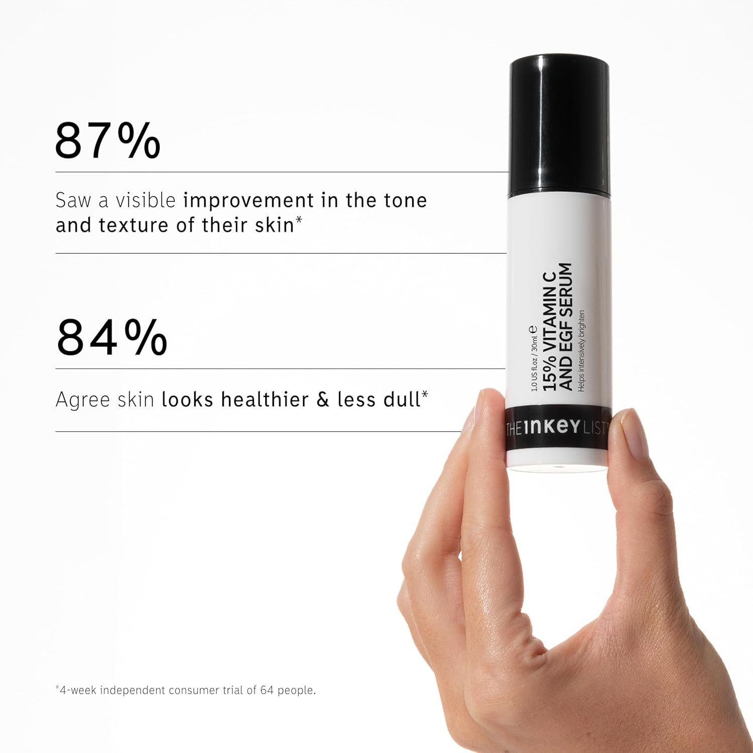 The INKEY List 15% Vitamin C and EGF Serum Helps to Intensively Brighten All Skin Types, 30 Ml image number 1