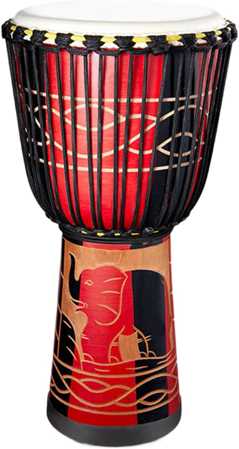 Bongo Drums Adults, African Inspired Hand Drum, 15.75 Inches, Blue Multicolored Musical Instrument, Wooden Leather Design, Artistic Music Decor for Stage Performances, Activities image number 5