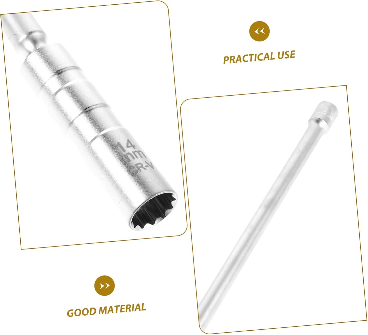 MUELODSIC Swivel Magnetic Socket Wrench Thin Metal Spark Plug Socket Removal Tool Fit Automotive Accessories Engine Repair Kit