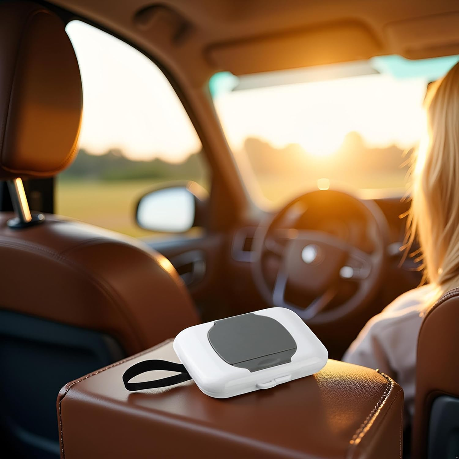 1Pc Travel Wipe Holder Reusable Wet Wipe Container Box Strollers Hanging Dispensers Refillable Wipe Case Safe Wet Storage Wipe Holders Wipes and Holders image number 4