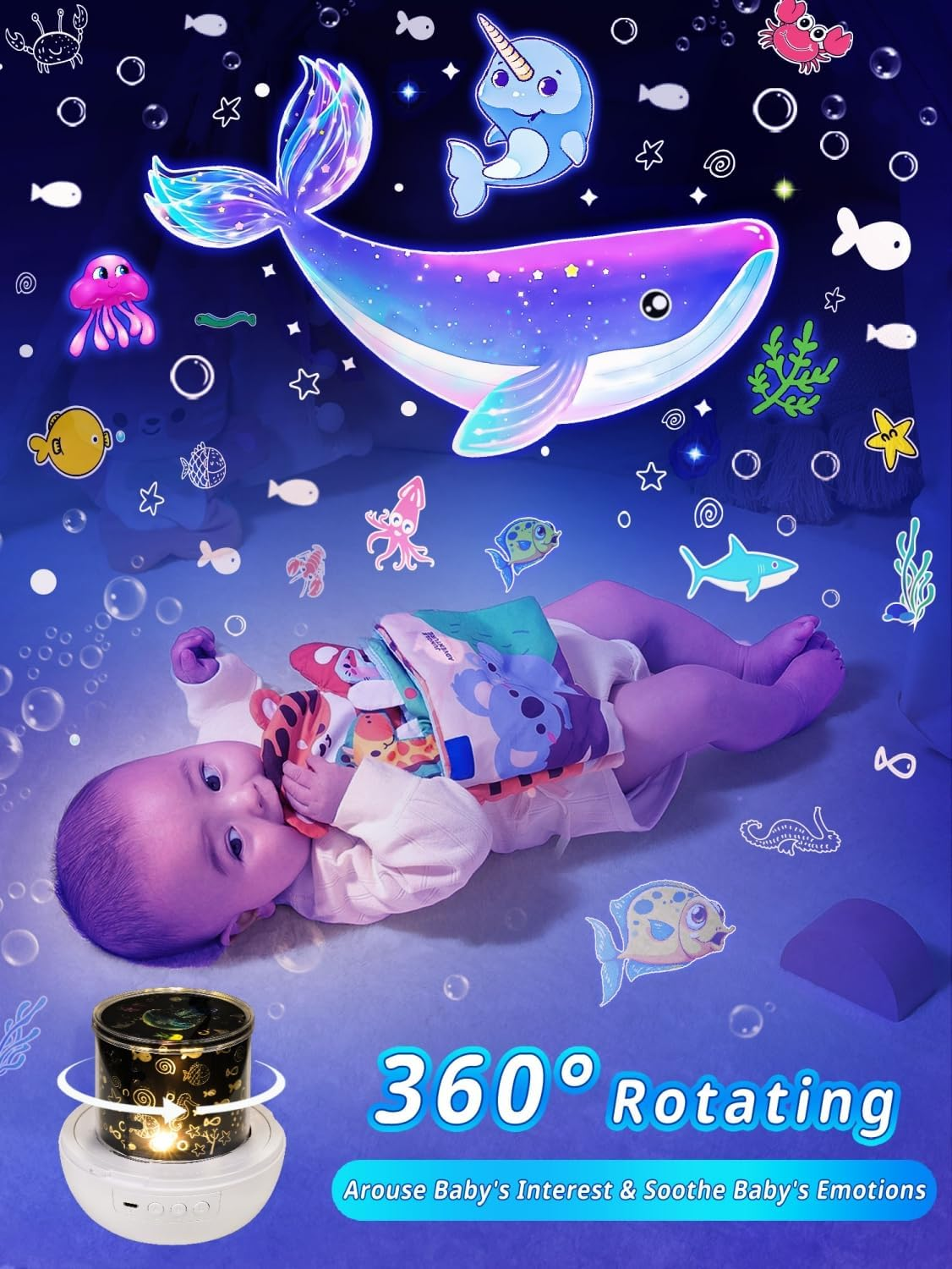 21 Sets of Films + Projector Night Light for Kids, Kids Night Lights Projector for Bedroom, Ceiling, Star Projector with 360&deg; Rotation Dimmable for Baby Girls, Birthday, Christmas, Nursery, Room Decor image number 5