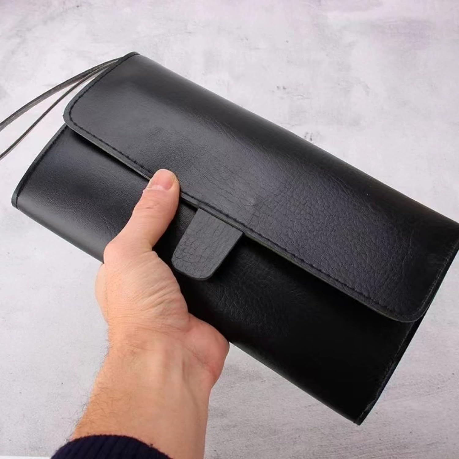 Hairdressing Bag for Professionals, PU Leather Hairdressing Bag, Scissor Holster, Scissors Bag, Hairdresser, Shoulder Belt Scissor Holder, Hairdressing Tool Bag, Hair Styling Tools Bag for Hair image number 4