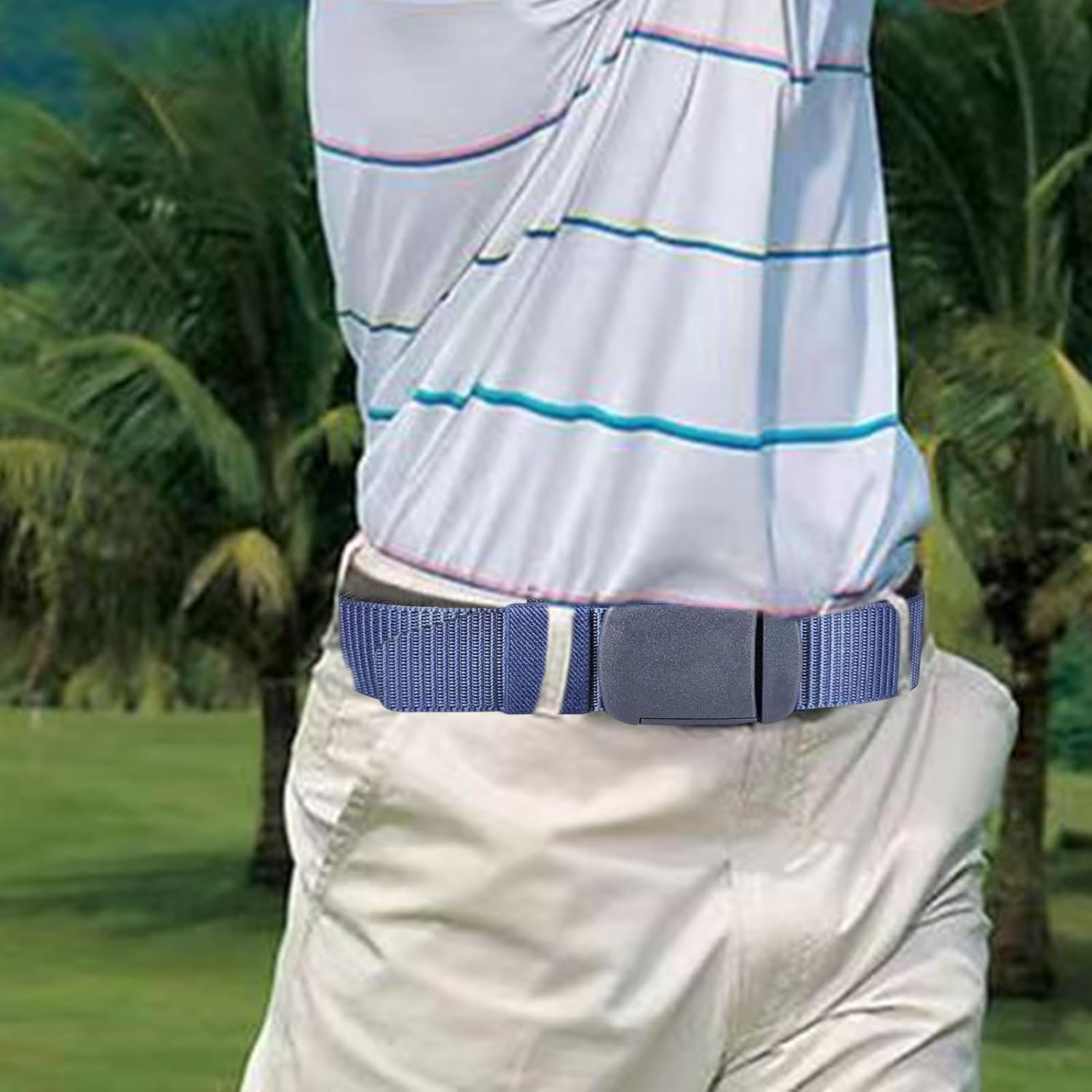 GLANSI Travel Security Money Belt, Money Belt with Hidden Money Pocket, Undercover Hidden Wallet, Adjustable Canvas Belt for Travel, Money Waist Belt Bag, Anti-Theft Passport Wallets for Men & Women image number 3