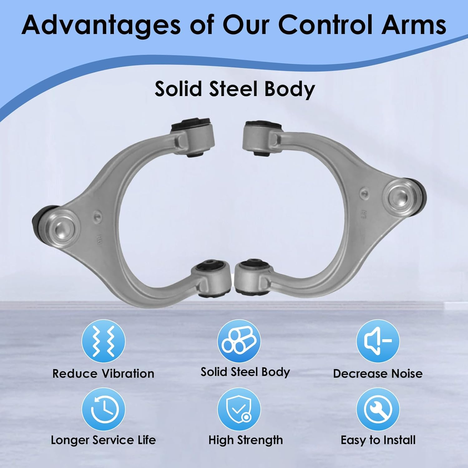 2 X Front Upper Control Arm with Ball Joint & Bushing Compatible with Ford Falcon FG FGX XT XR6 XR8 G6E 2008 2009 2010 2011 2012 2013 2014 2015 2016 Drive and Passenger Side Suspension Kit