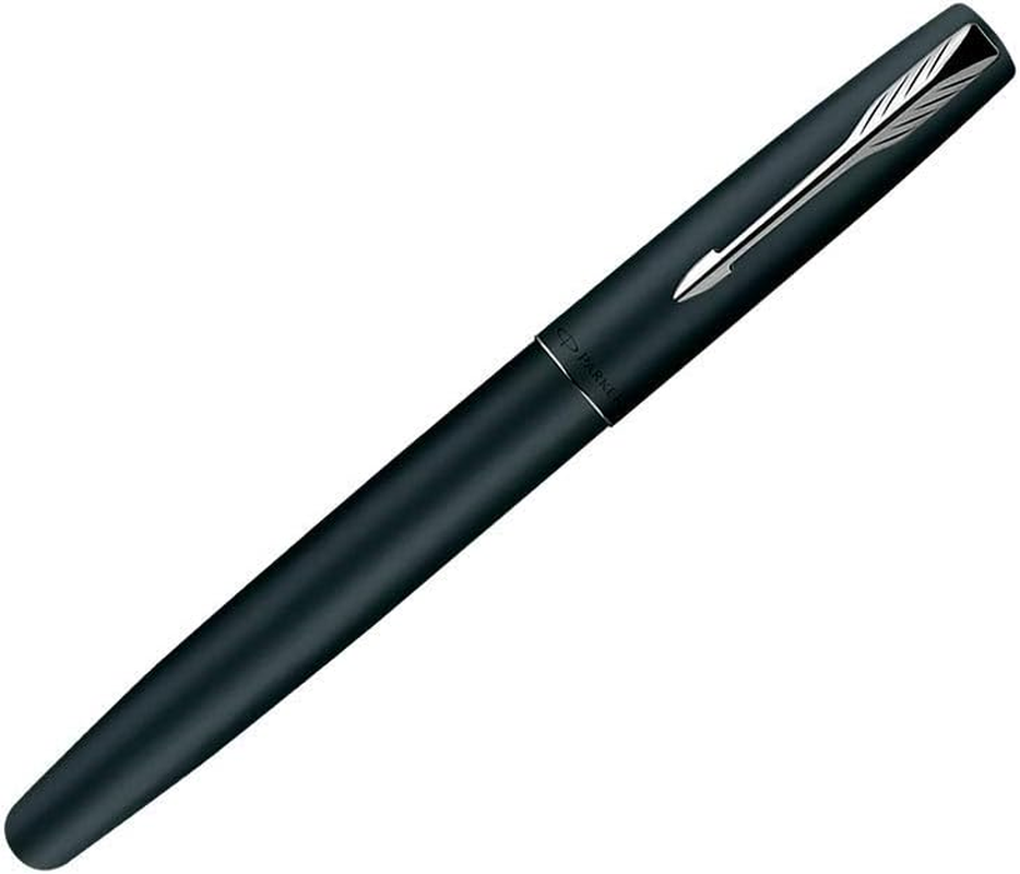 Parker Frontier Matte Black Chrome Trim Fountain Pen