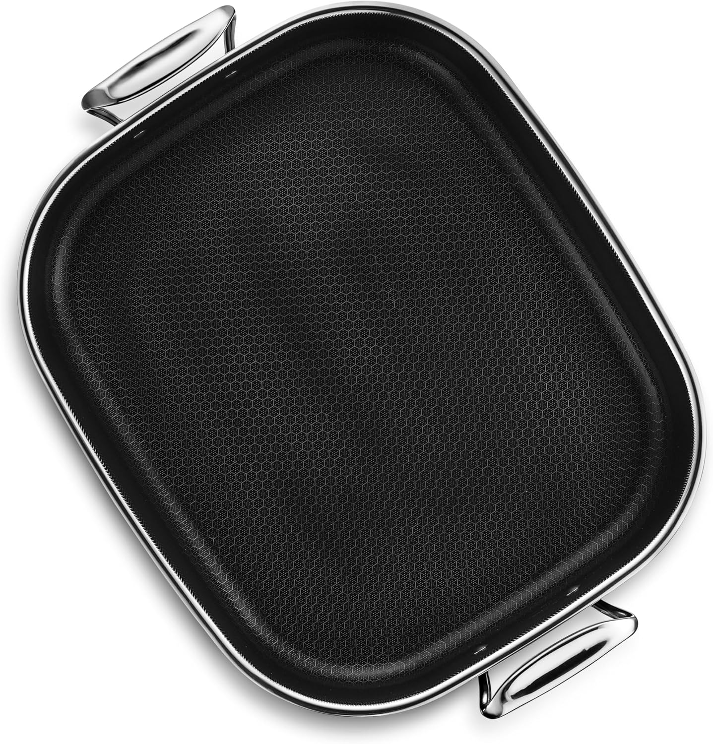 Hexclad Hybrid Nonstick Roasting Pan with Rack, Great for Broiling and Large Poultry, Dishwasher-Friendly, Oven-Safe up to 480&deg;C