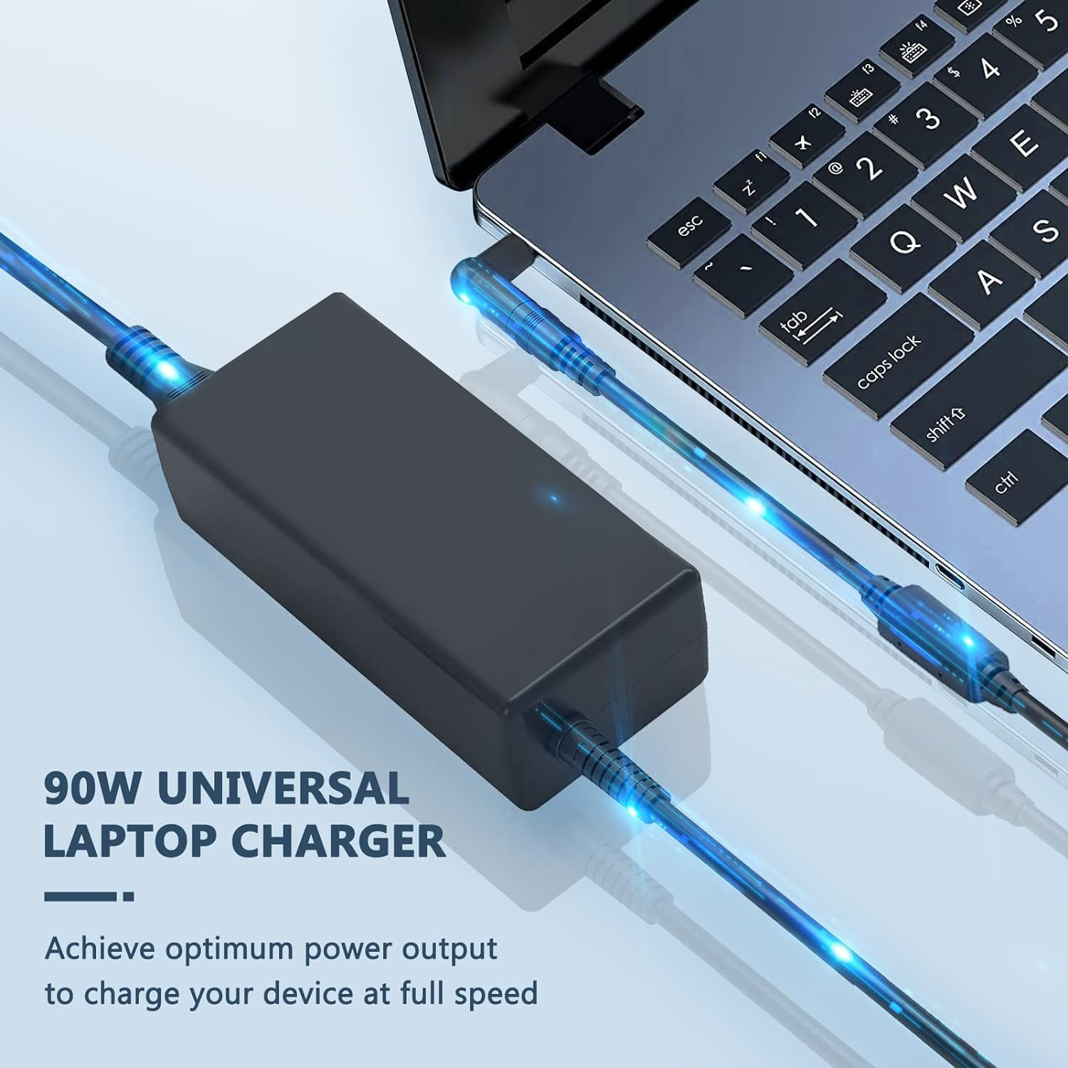 90W Universal Laptop Charger AU Compatible with HP Lenovo Dell Acer Asus IBM Toshiba Samsung Sony Fujitsu Gateway Notebook Ultrabook Chromebook Power Supply Cord with 16 Tips