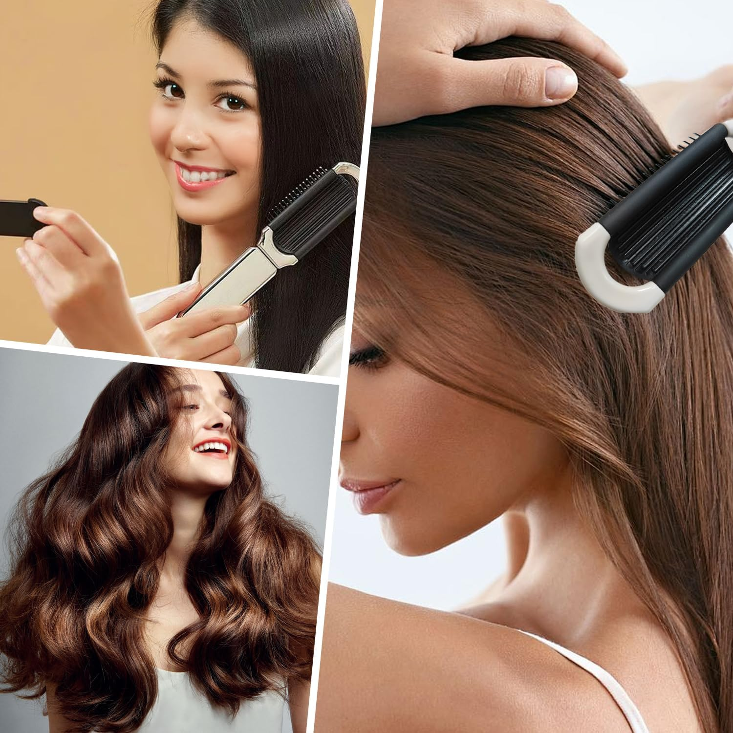 TORMEN 2 Pack Folding Travel Brushes for Hair Travel Hair Brush with Detachable Mirror Compact Scalp Massage Comb for Women Mini Portable Hairbrush for Purse Gym Trip(Electroplated Silver Plating) image number 5