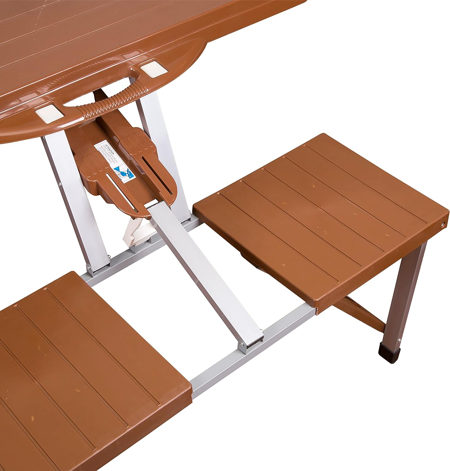 Stansport Picnic Table and Umbrella Combo - Brown (G-915-45), 33.5" X 75" X 25.5"