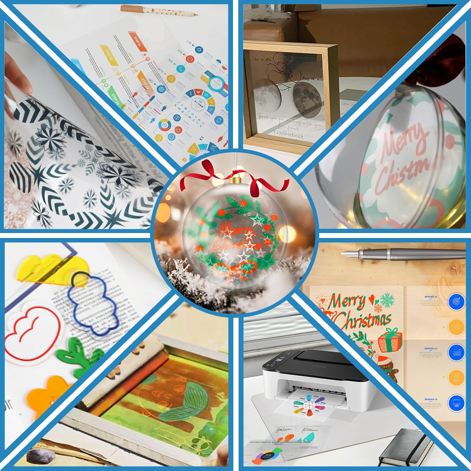 Inkuway OHP A4 120Sheets Transparent Film Acetate Sheet for Laser Printer and Copier Used for Craft & Screen Print image number 4