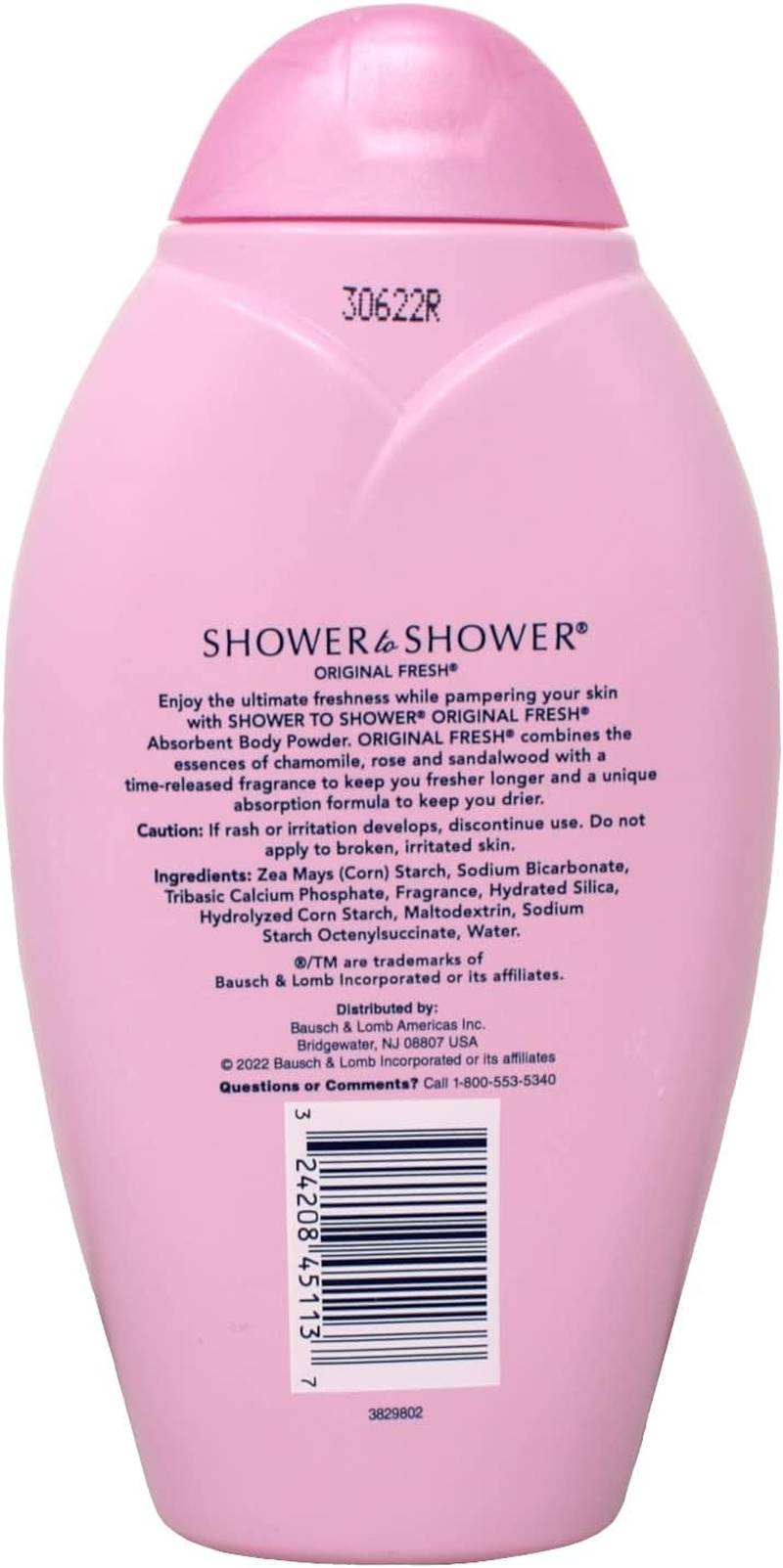 Shower to Shower Absorbent Body Powder, Original Fresh with Chamomile, 13-Ounce Bottles (Pack of 2) image number 5