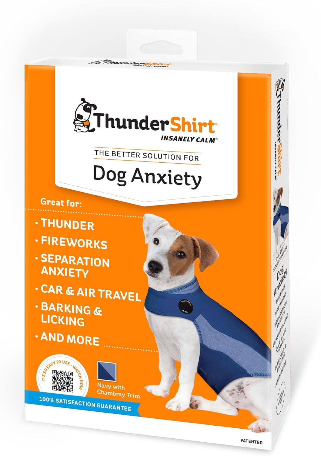 Thundershirt Polo Dog Anxiety Jacket | Vet Recommended Calming Solution Vest for Fireworks, Thunder, Travel, & Separation image number 7