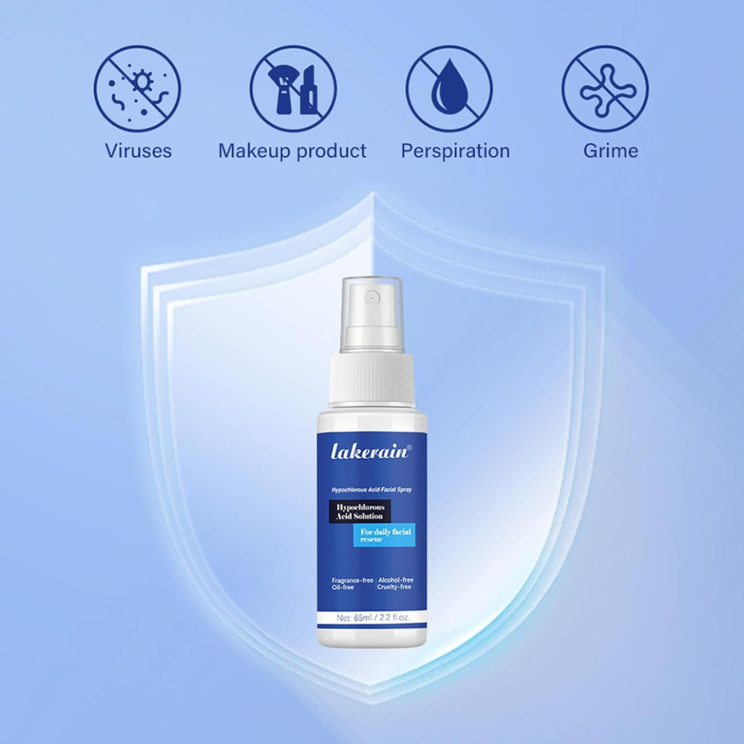 Hypochlorous Acid Spray Facial Toner, 65Ml Skin Renew Toner and Pure Hypochlorous Acid Spray Face, Moisturising for Sensitive Skin image number 2