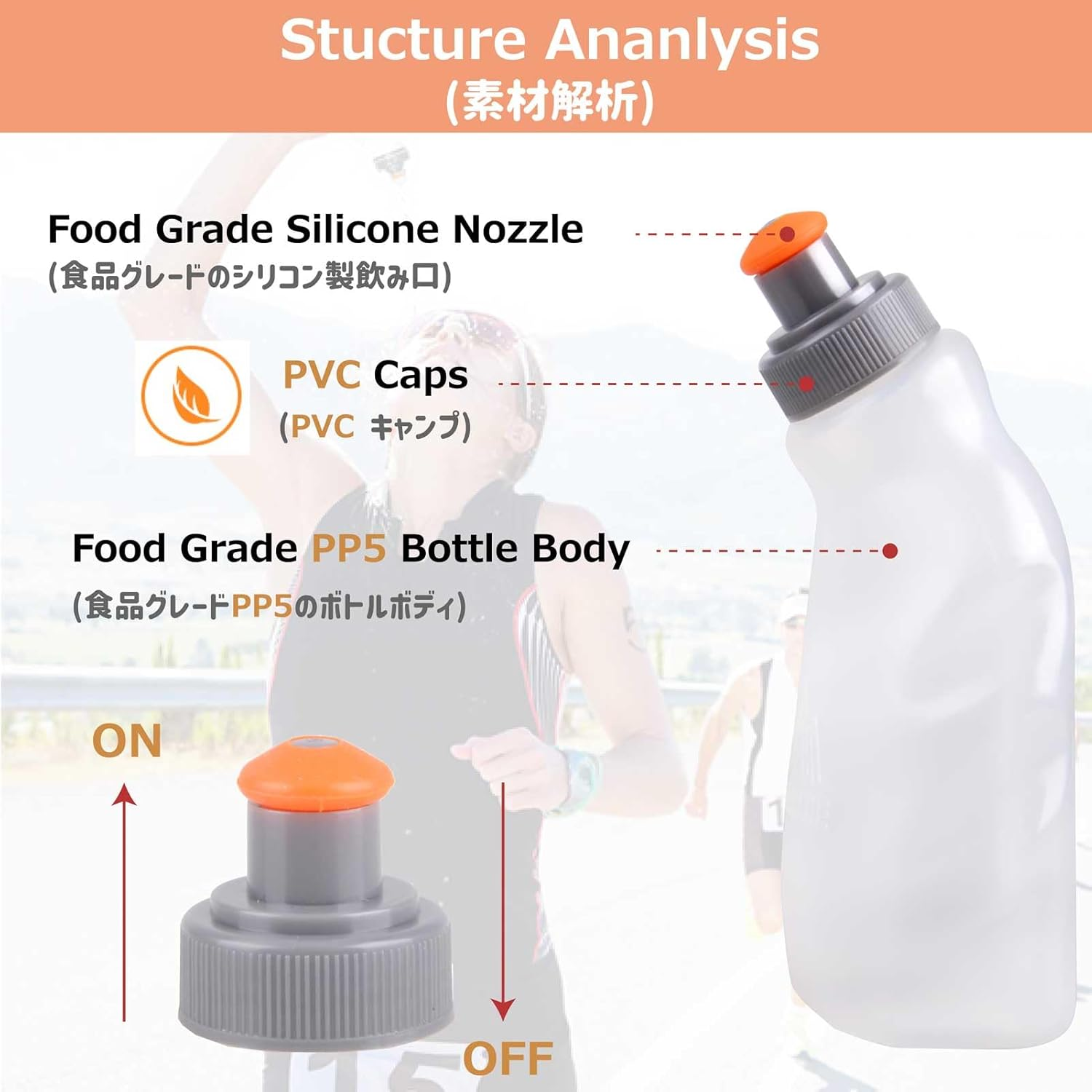 Azarxis Hydration Running Vest Backpack Pack 5.5L for Women and Men Jogging Trail Race Marathon Cycling Hiking image number 6