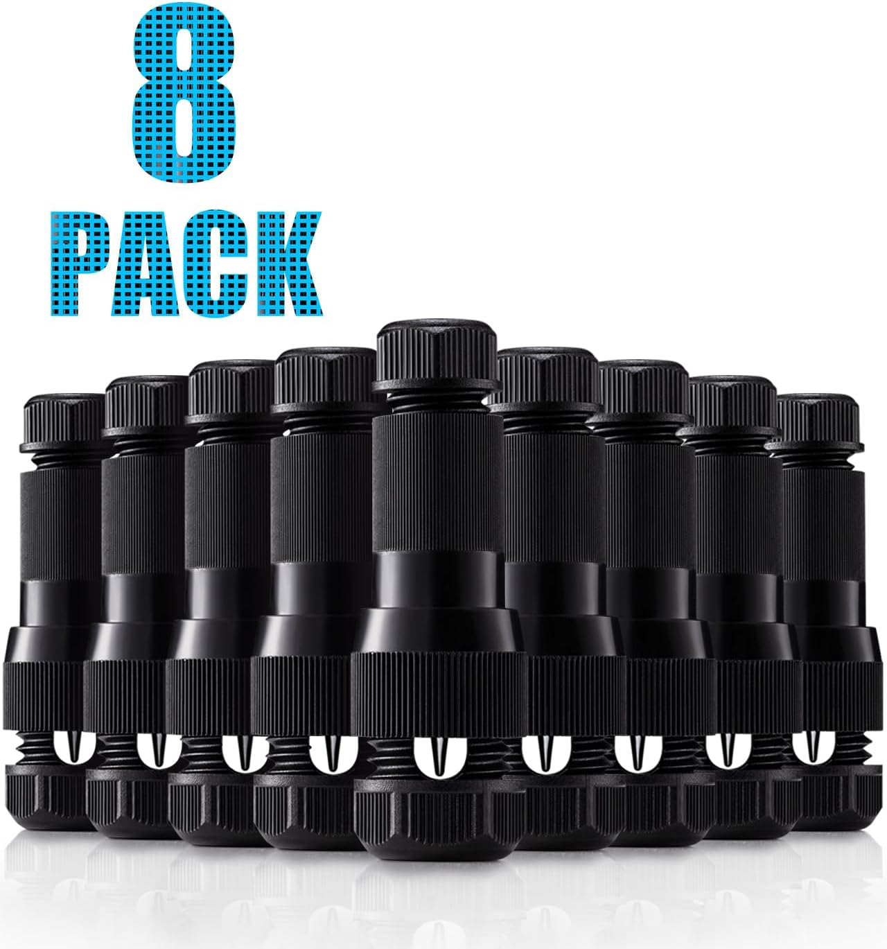 SUNVIE Landscape Lighting Connectors Fastlock Low Voltage Wire Connector, Waterproof Low Voltage Connector 12-14 Gauge Landscape Wire Connectors for Garden Patio Pathway Lights, 8 Pack