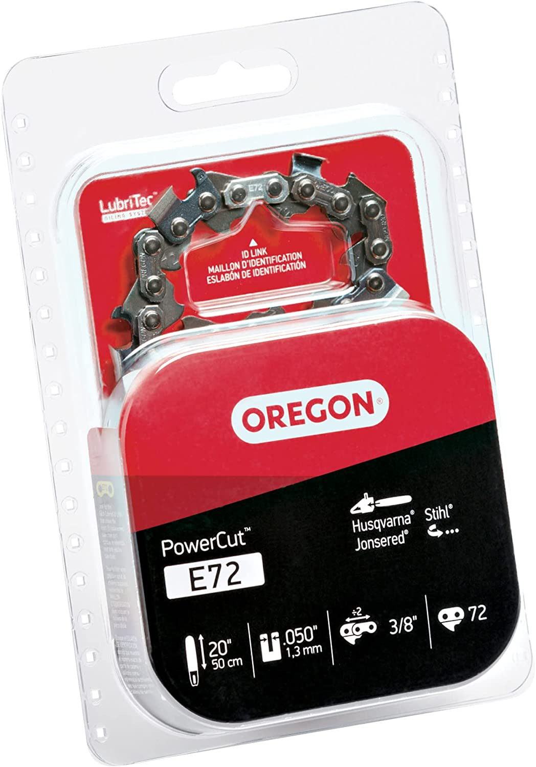 Oregon E72 Powercut Replacement Chainsaw Chain for 20-Inch Guide Bars, 72 Drive Links, Pitch: 3/8" Low Vibration, 050" Gauge image number 6