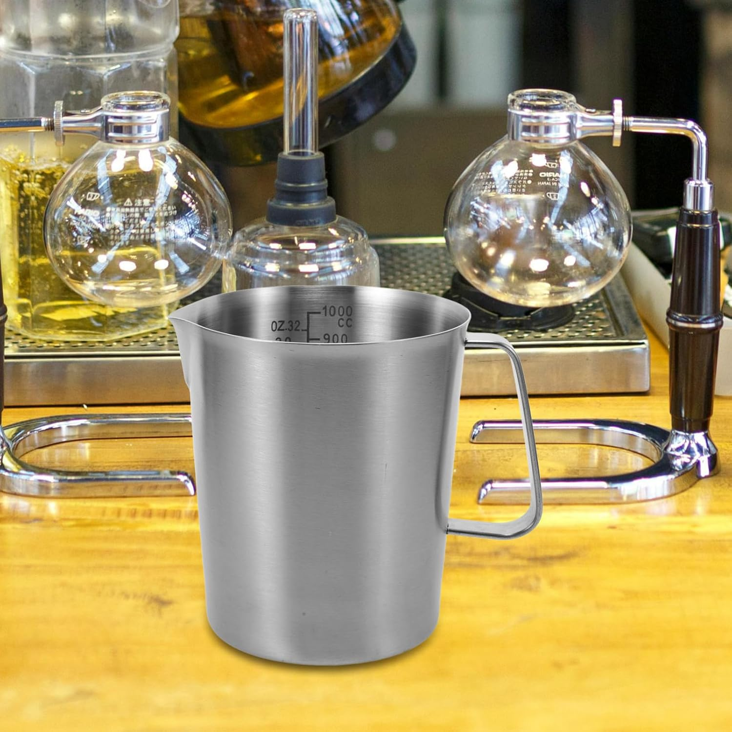 Iplusmile Large Capacity Stainless Steel Measuring Cup Handle Measuring Cup Scale for Milk Coffee Espresso Household for Baking image number 5