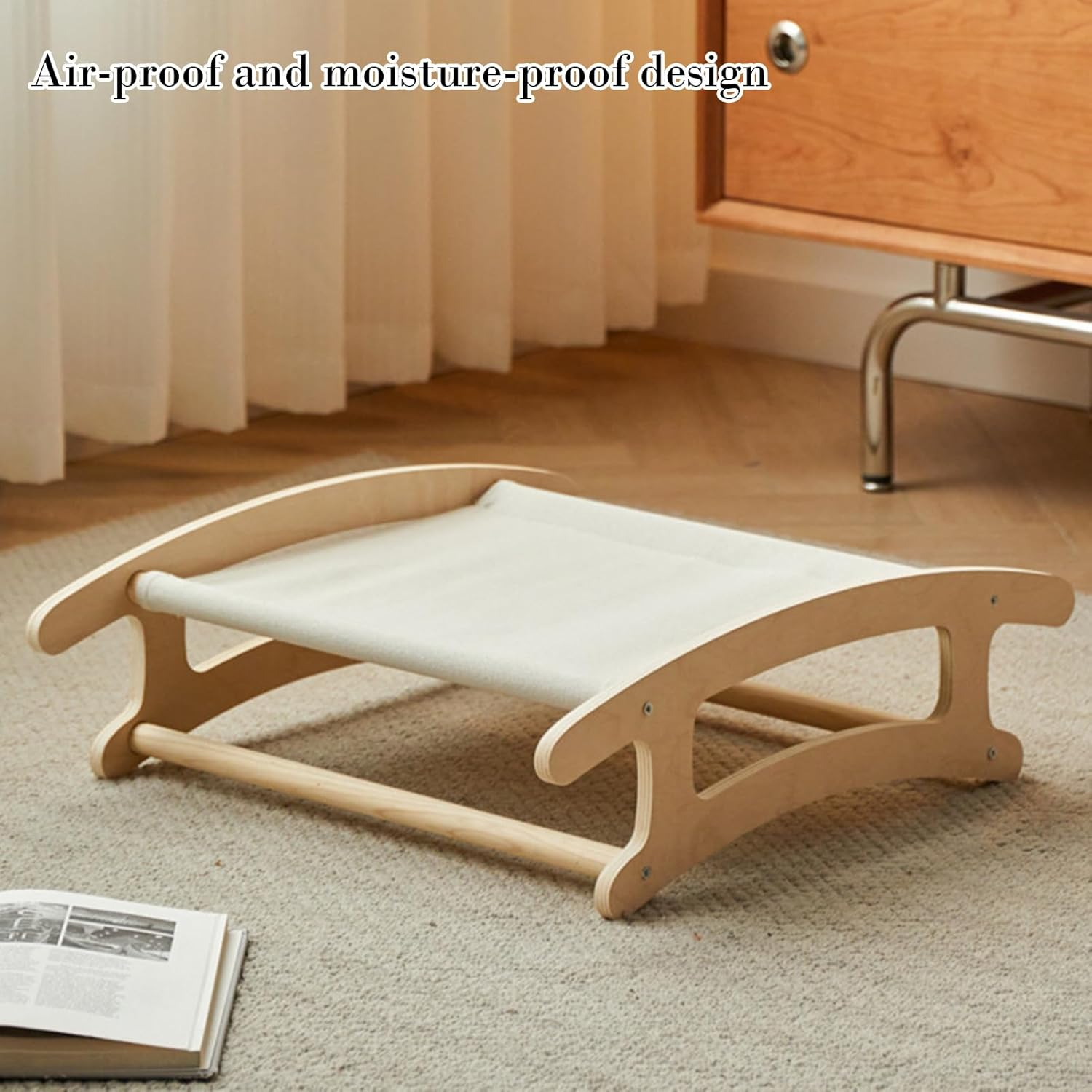 Cat Elevated Bed, Raised Cat Hammock for Floor, Lightweight Space-Saving Pet Bed, Indoor Cats Hammock Bed for Playing, Climbing, Relaxing image number 2