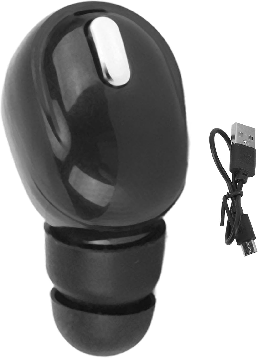 QANYEGN Single Bluetooths Earbud, Ear Wireless Bluetooths Headphone, Smallest in Ear Headphone for Sports Workout Work and Sleep (Black)