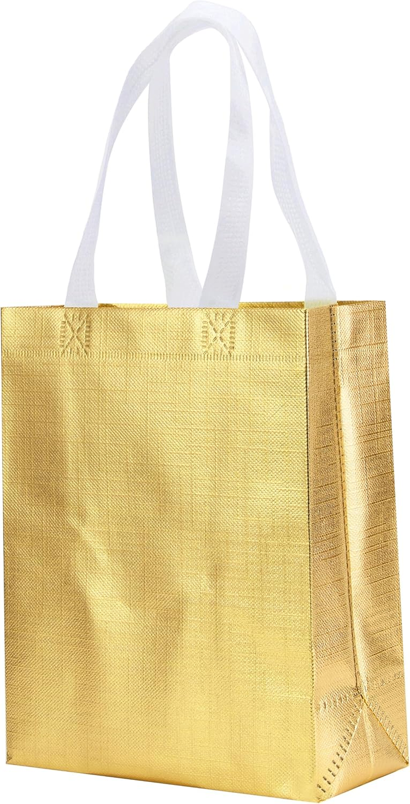 Mix Color Gift Bag Set of 12 Reusable Medium Size Favor Bags for Party Wedding Christmas 8X4X10 Inches