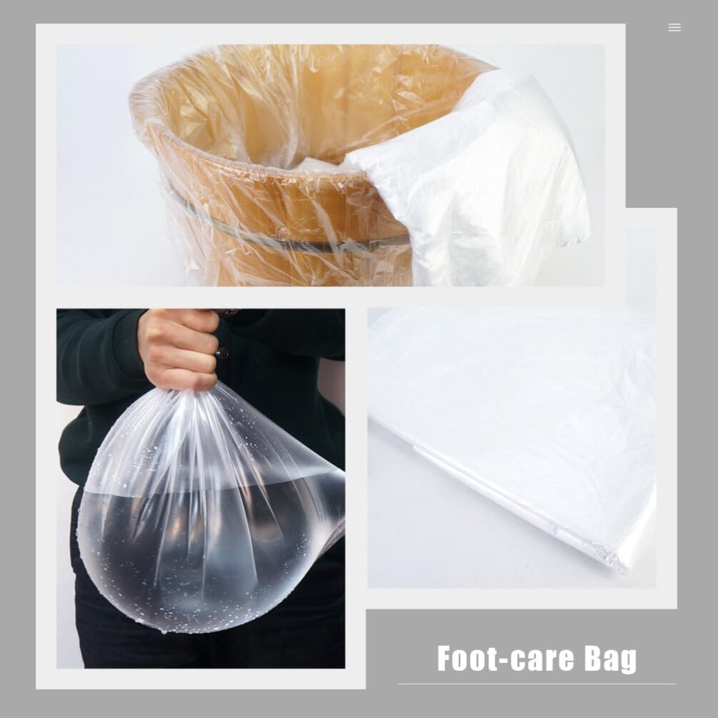 SOLUSTRE 160Pcs Disposable Foot Tub Liner Bath Basin Bags Bath Bucket Pouches for Foot Soak Bath Pedicure Spa Hotel Home