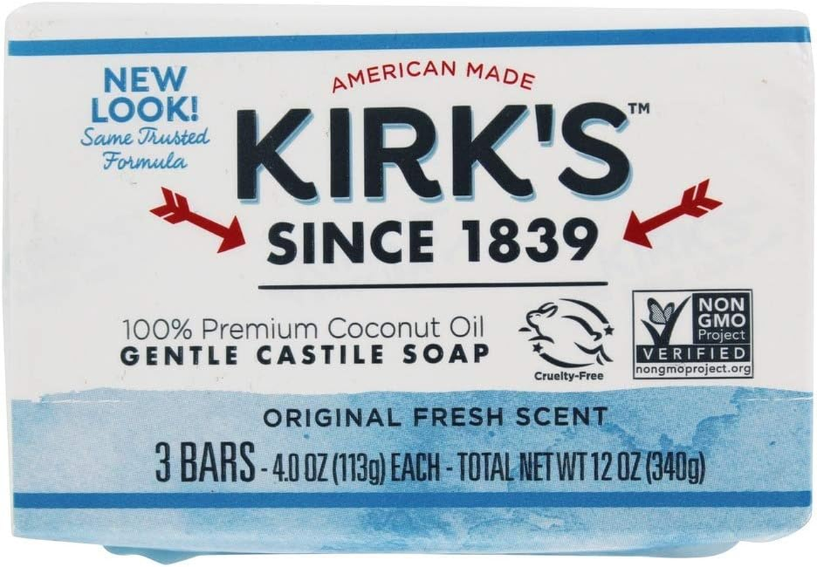 Kirks Natural Original Castile Soap, 4 Ounce - 12 per Case. image number 1