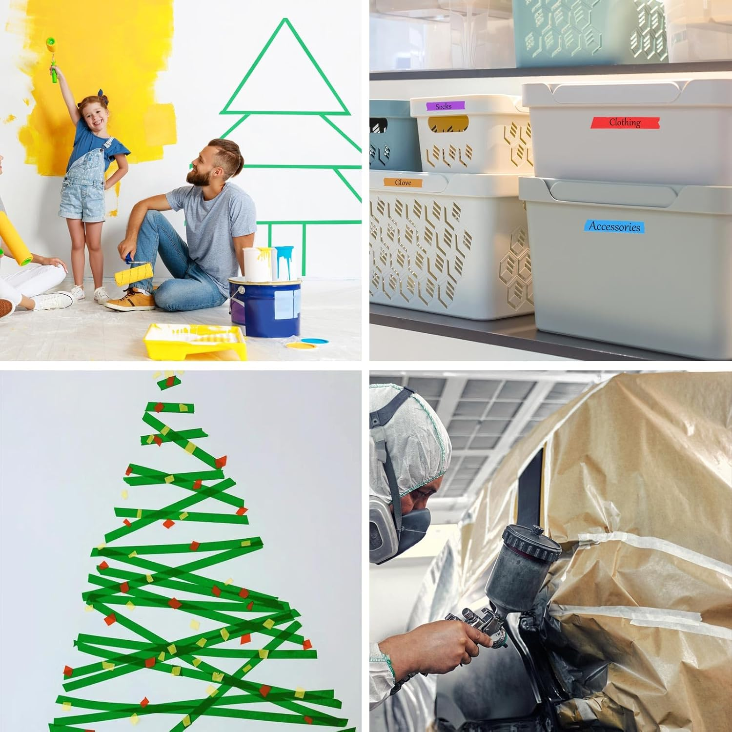 BTYMS 12 Rolls Colored Masking Tape Handbook Decoration Marker Packing Tape for Crafts, Waterproof Painters Tape, DIY Journaling, Classroom Decor 13M &times; 15Mm image number 2