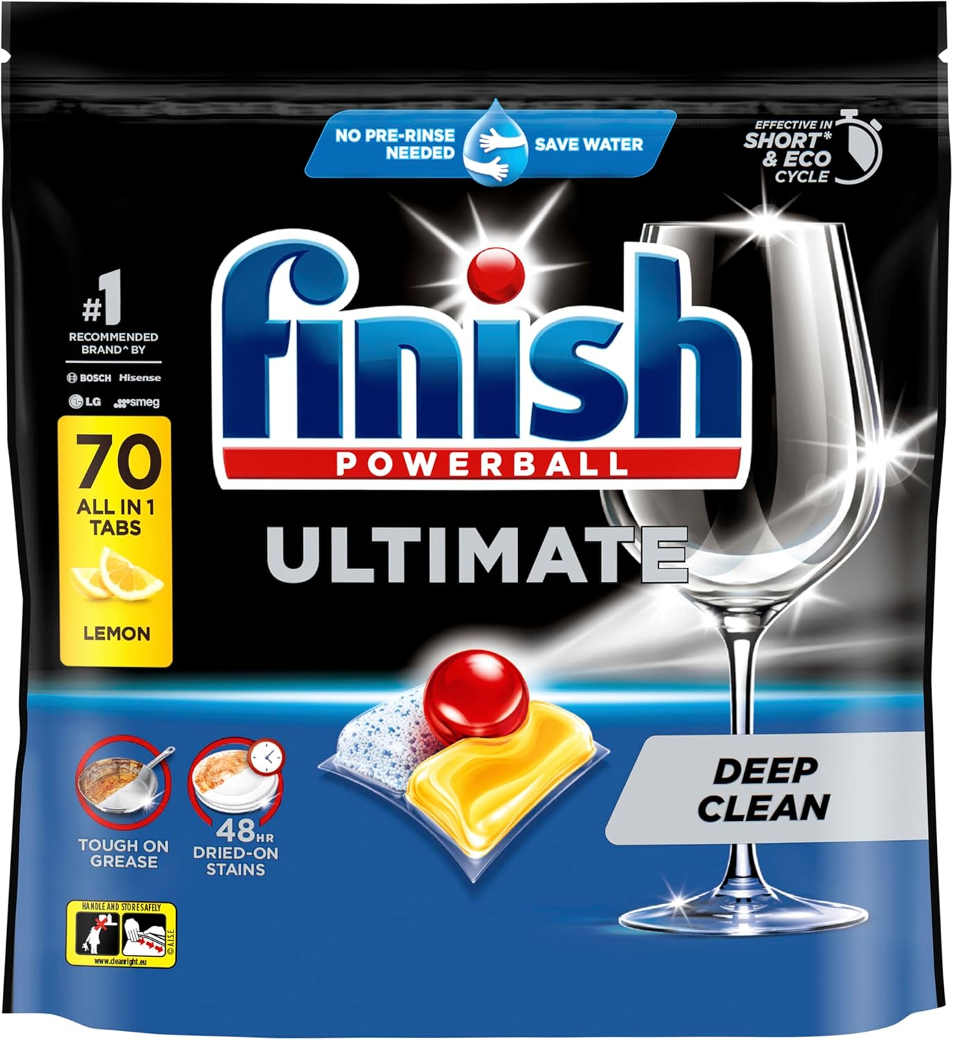 Finish Ultimate Dishwashing Tablets Lemon 70 Pack image number 4
