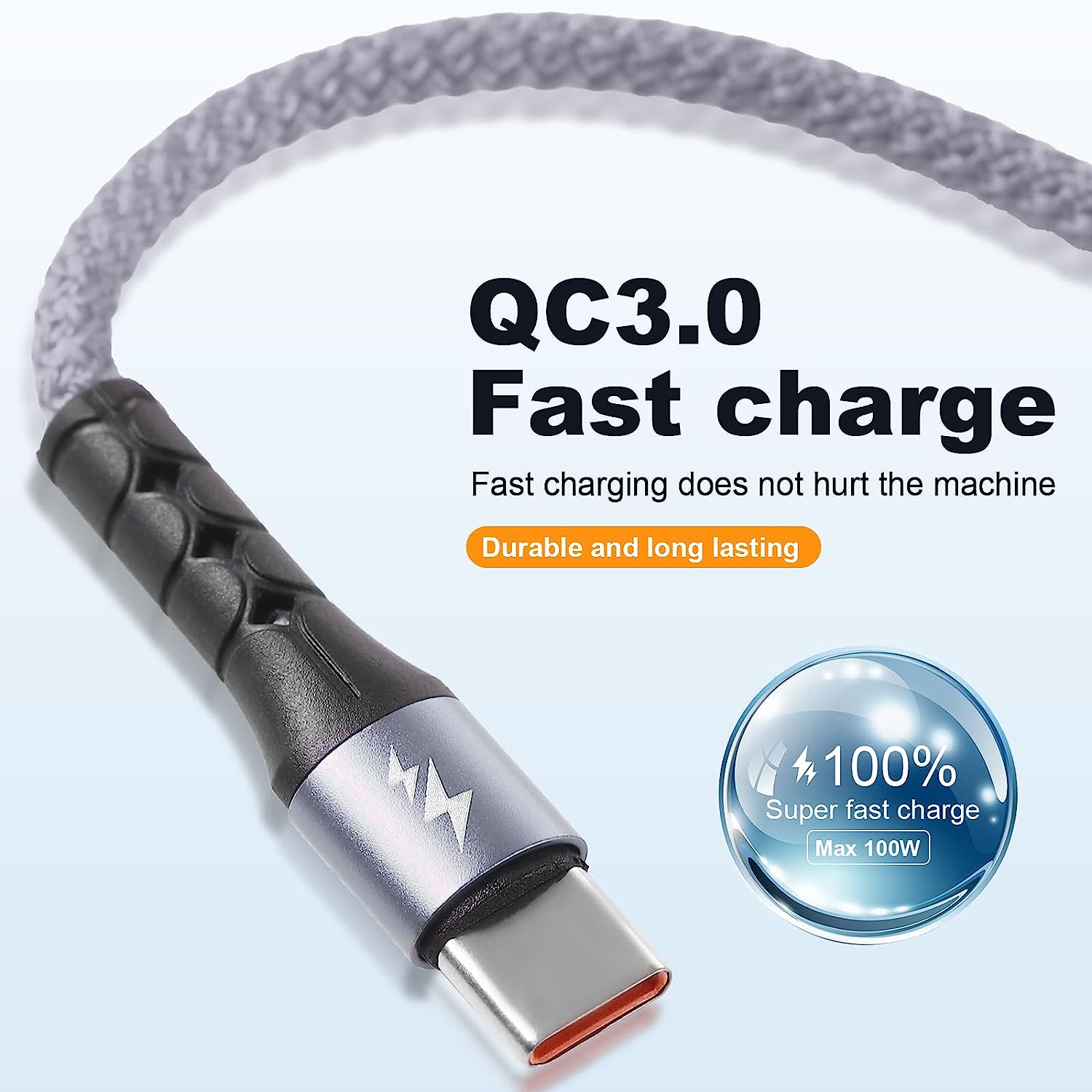 SIQIWO Multi USB C Cable Fast Charging, [1.2M/QC 3.0/3A] USB C Splitter Cable, 4 in 1 Charger Cord with 4 Type C Ports, for Iphone 17/16/15 Series, Ipad Air/Pro, Samsung Galaxy S25, Pixel, Sony, PS5 image number 6