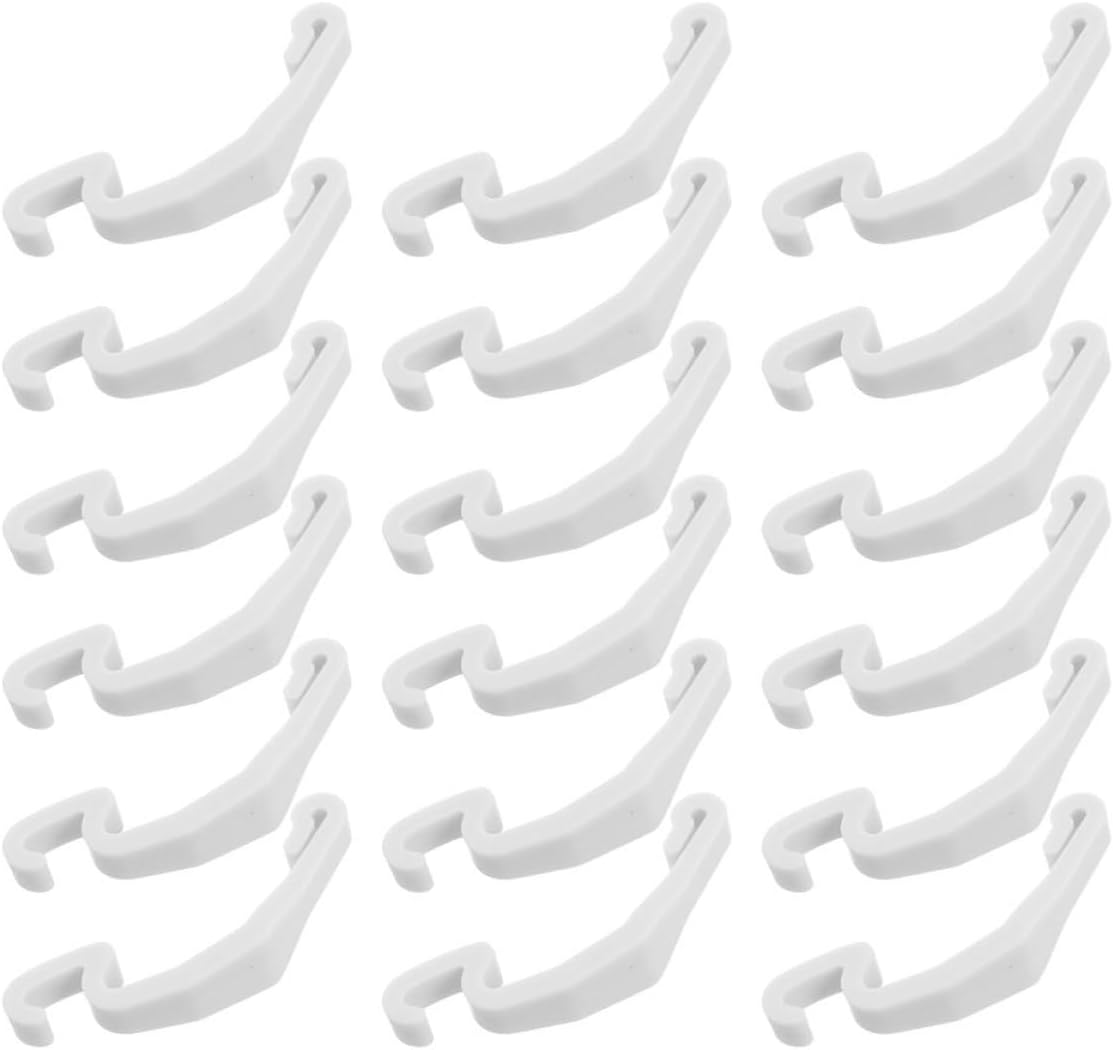 INOOMP 30Pcs White Plastic Rabbit Hutch Side Latches Cage Fitting Wire Clips Detachable Fasteners for Hamster and Small Pet Cages DIY Assembly Accessories