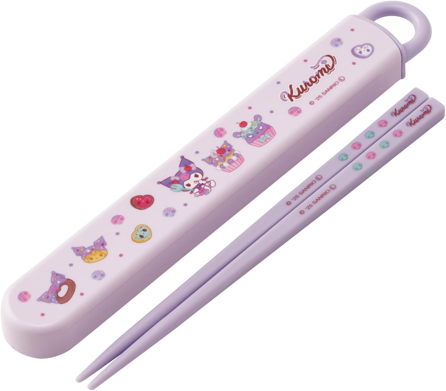 Skater TACC2-A Children'S Trio Set Chopsticks, Spoon, Fork, 6.5 Inches (16.5 Cm), Sanrio Kurumi Fancy Snacks Weets, Girls