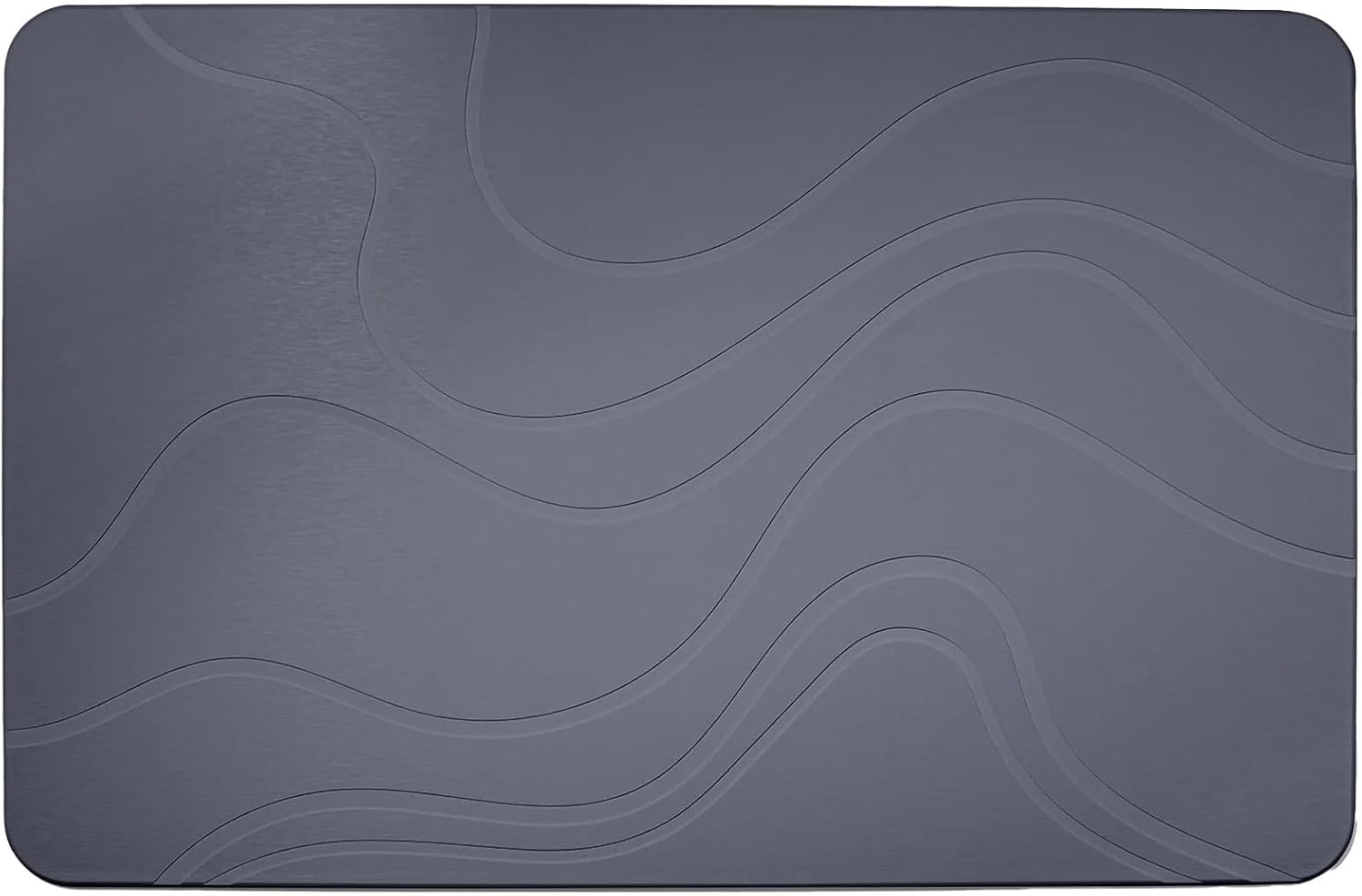 GLASSGUARD Quick Dry Stone Bath Mat &ndash; Diatomaceous Earth Bathroom Mat, Super-Absorbent & Fast-Drying, Anti-Slip, Antibacterial, Eco-Friendly, XL & M Size (80X50Cm, Wave) image number 1