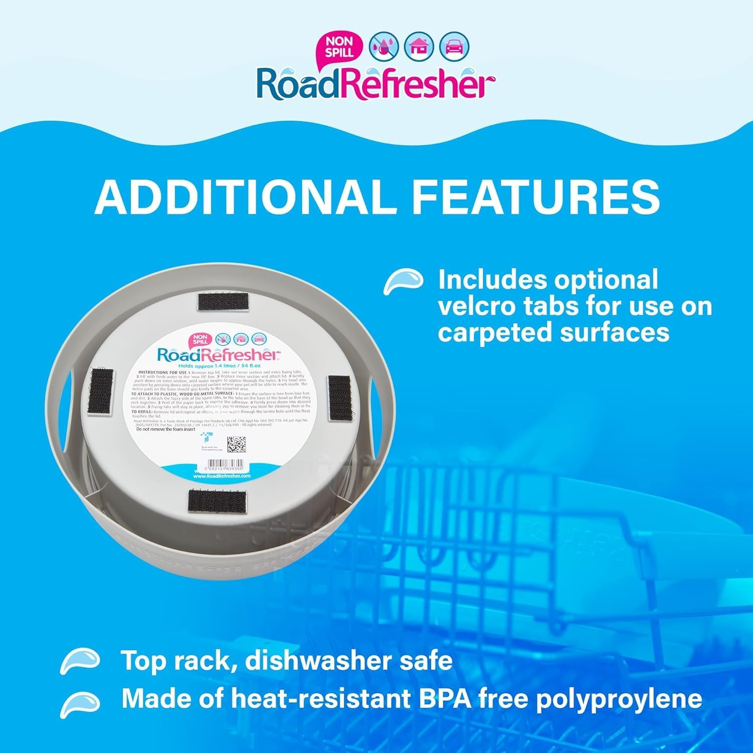 No Slobber, No Spill Dog Water Bowl | Eliminates Water Slobber from Even the Messiest Jowls, No More Wet Floors | Ideal for Home, Travel, Boat, RV | Size Small, Pewter Grey image number 2