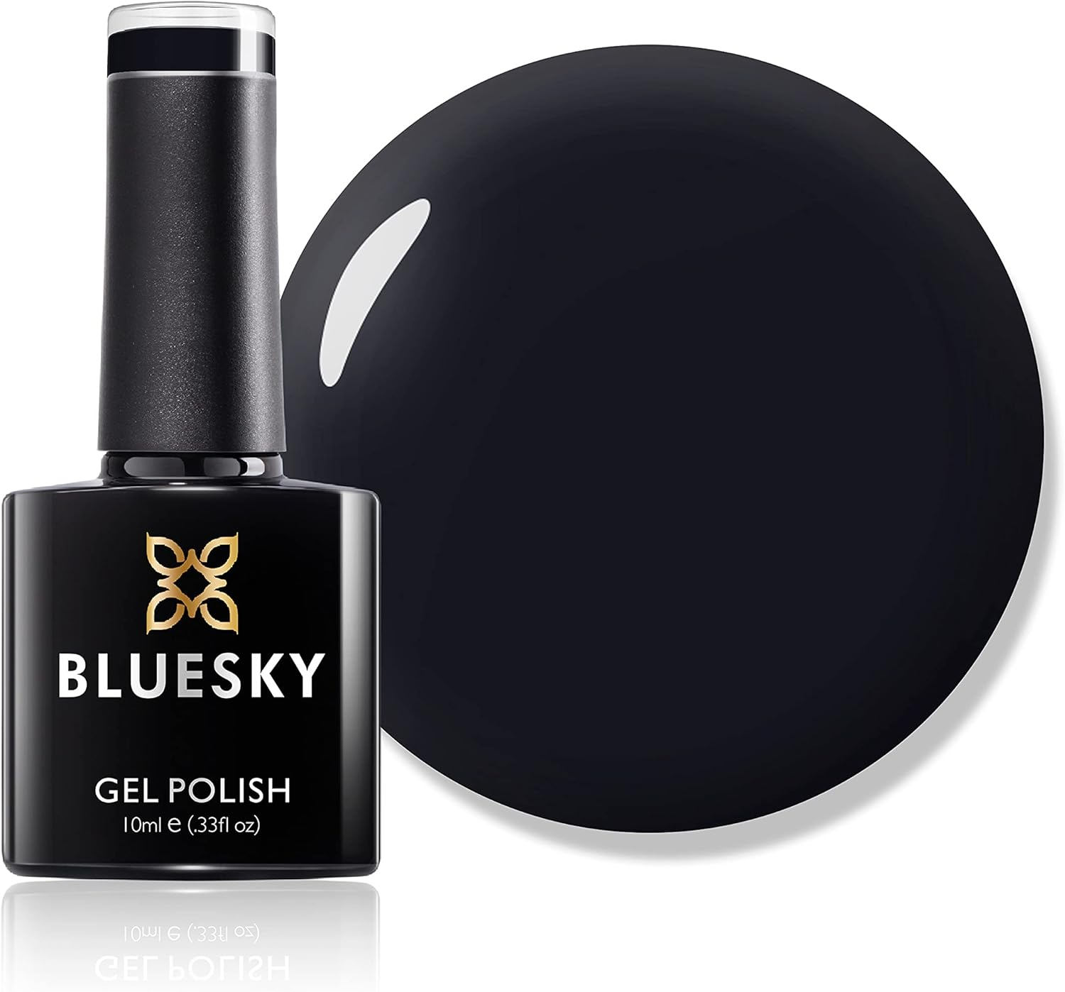 BLUESKY Gel Nail Polish A21 [Jet Black] Soak off LED UV Light - Chip Resistant & 21-Day Wear 10Ml image number 5