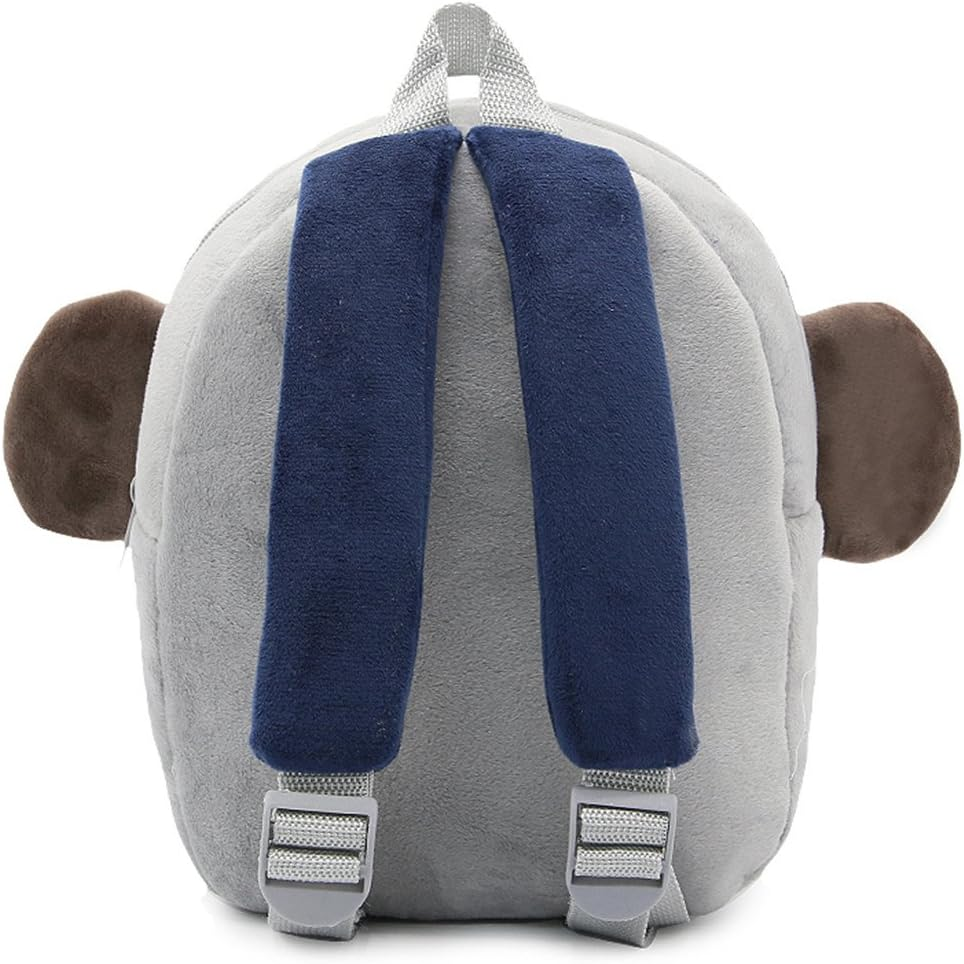 Children Toddler Preschool Backpack Plush Animal Cartoon Backpack Baby Kids School Satchel Travel Lunch Bags, Elephant, One_Size image number 1