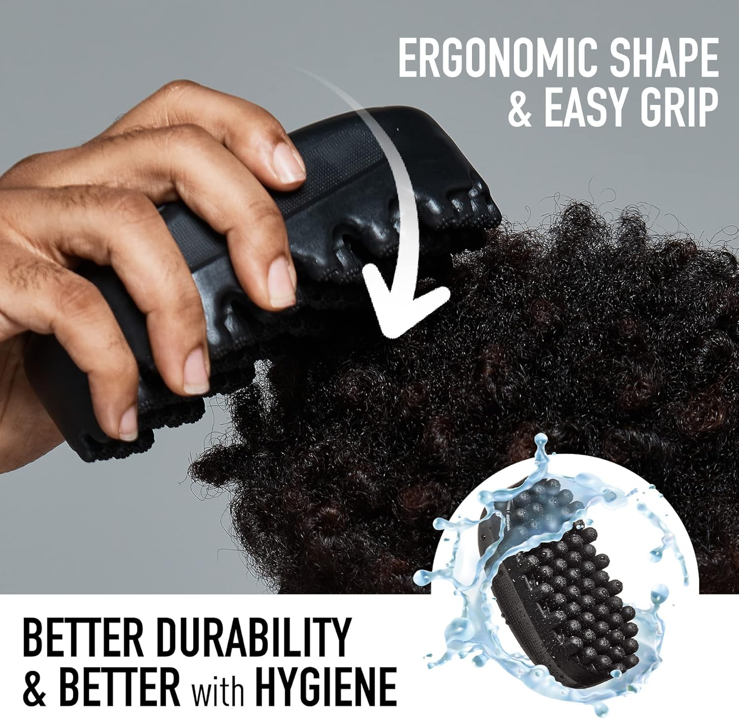 Red by Kiss Bow Wow X Twist King Luxury Twist Styler Washable, Durable, Crumb Free, Twist Brush for Afro Curl (Curved&Dense) image number 1