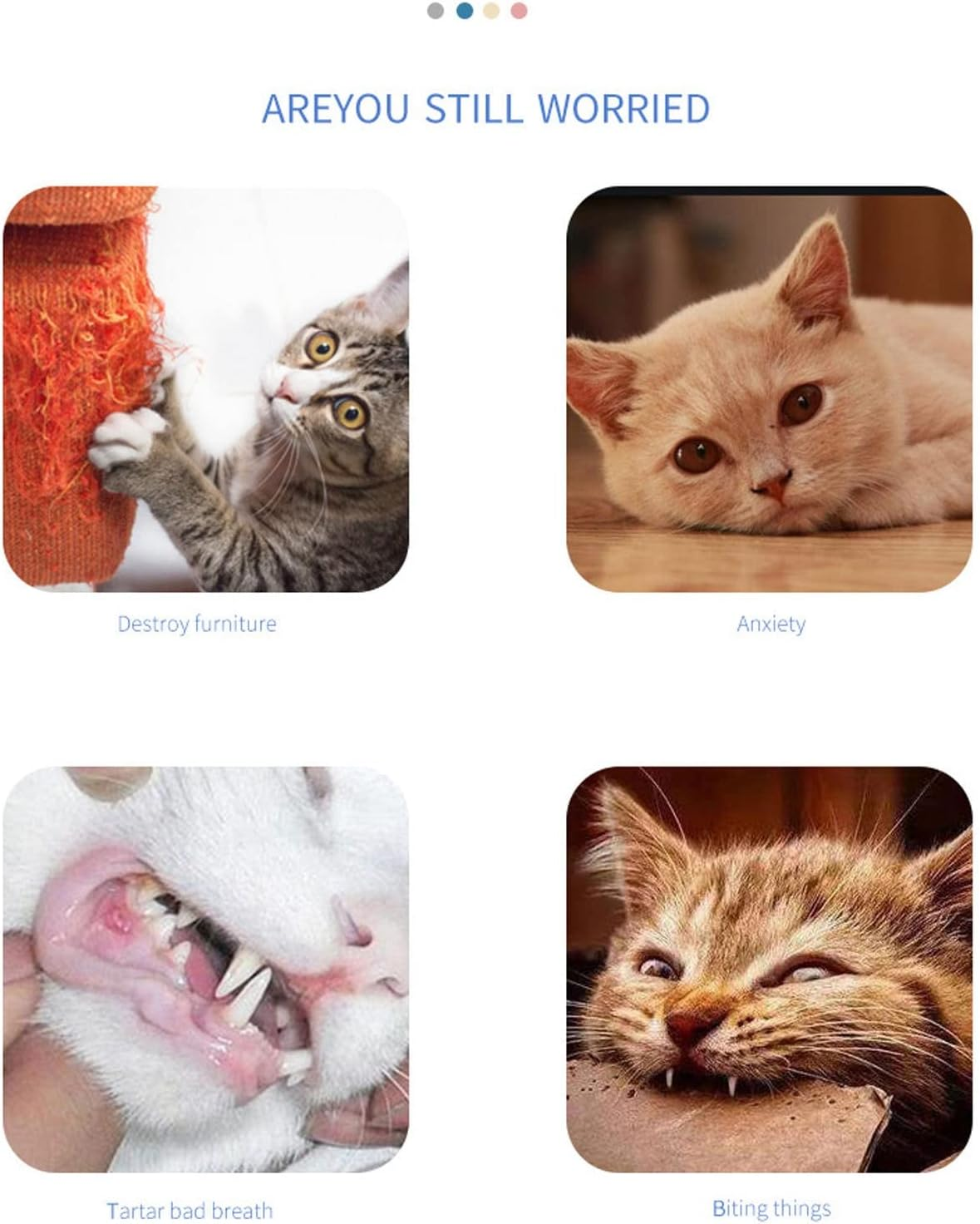 Door Hanging Cat Toy, Hanging Door Bouncing Cat Toy to Relieve Boredom and Stress, Elastic Rope (Funny Cat Rope and Grey Rabbit Fur Ball with Tail) image number 5