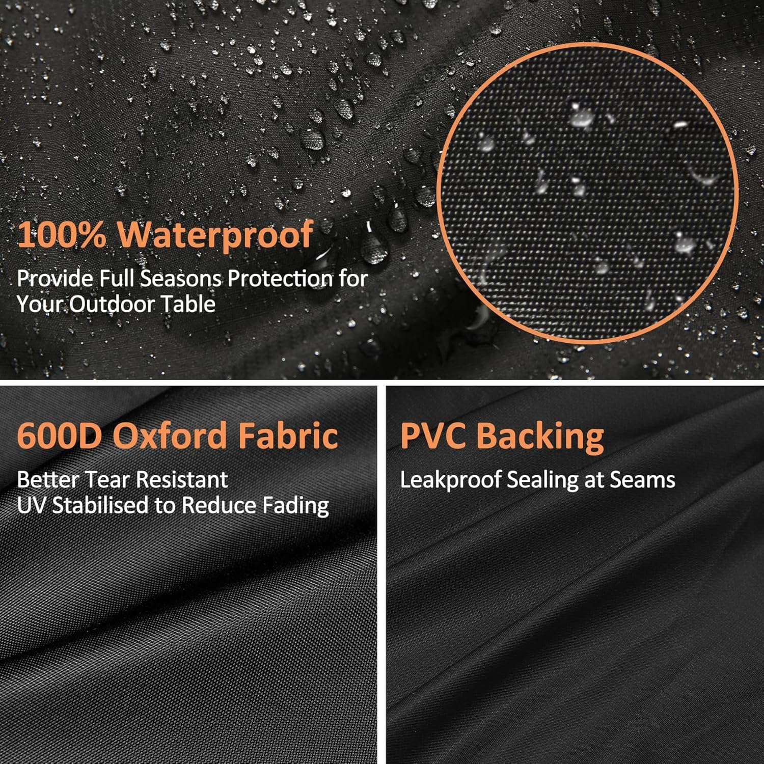 7111 Grill Cover for Weber Q2000 Series, for Weber Q200 Q2000 Gas Grills, Heavy Duty Waterproof 73 CM Waterproof Gas Grill Cover, 600D Fabric image number 4