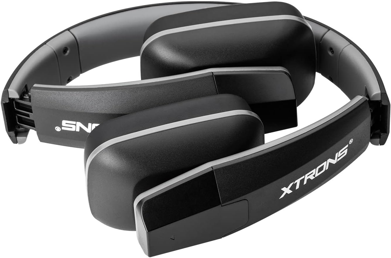 XTRONS IR Wireless Dual Channel Stereo Headphones Infrared Headsets Cordless 2 Channels with Built-In IR Transmitter (DWH005)