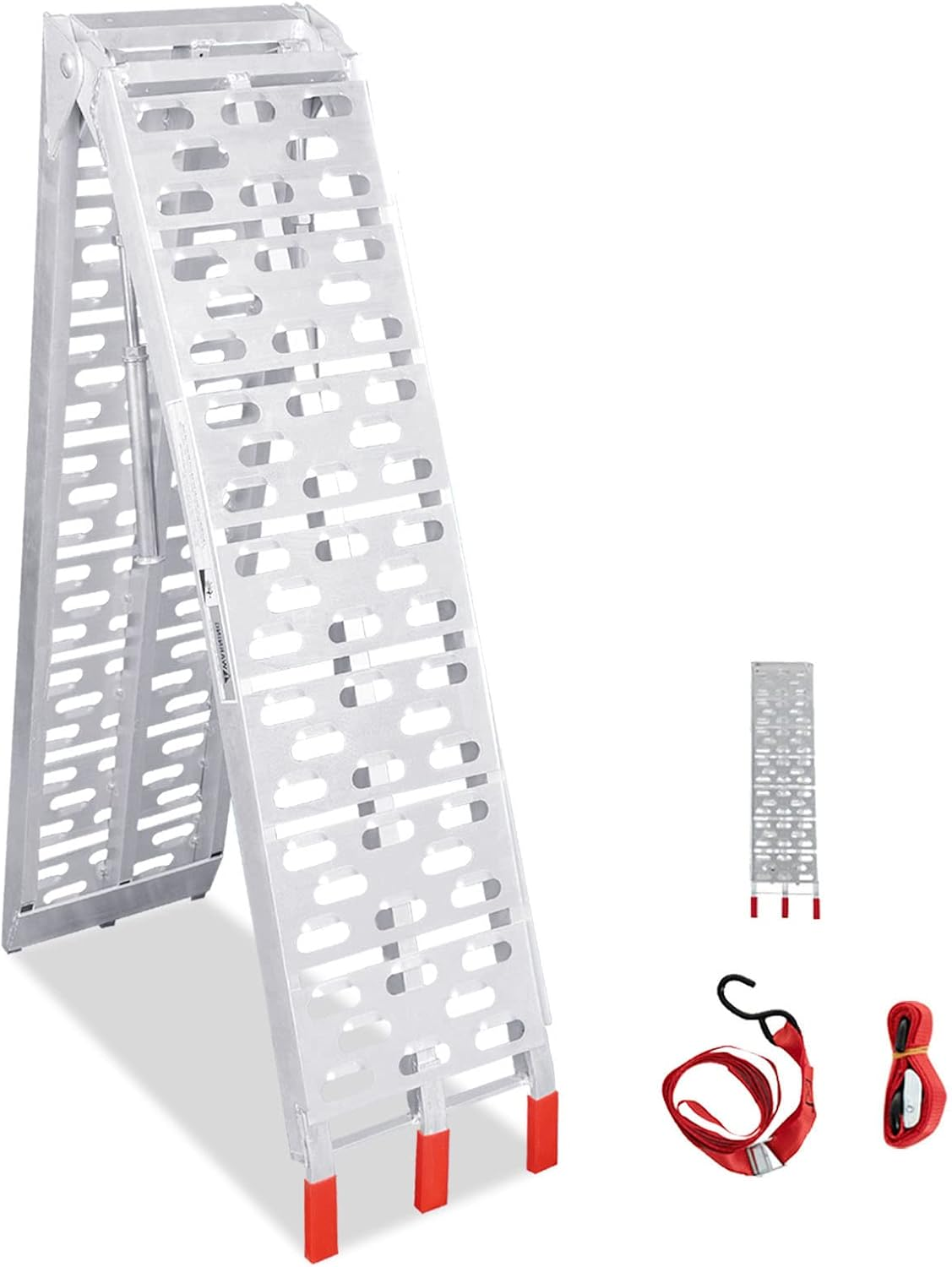 Oppsbuy Aluminium Loading Ramp, Motorcycle Folding Truck Tailgate Ramp Trailer, for ATV, 340KG Capacity image number 4