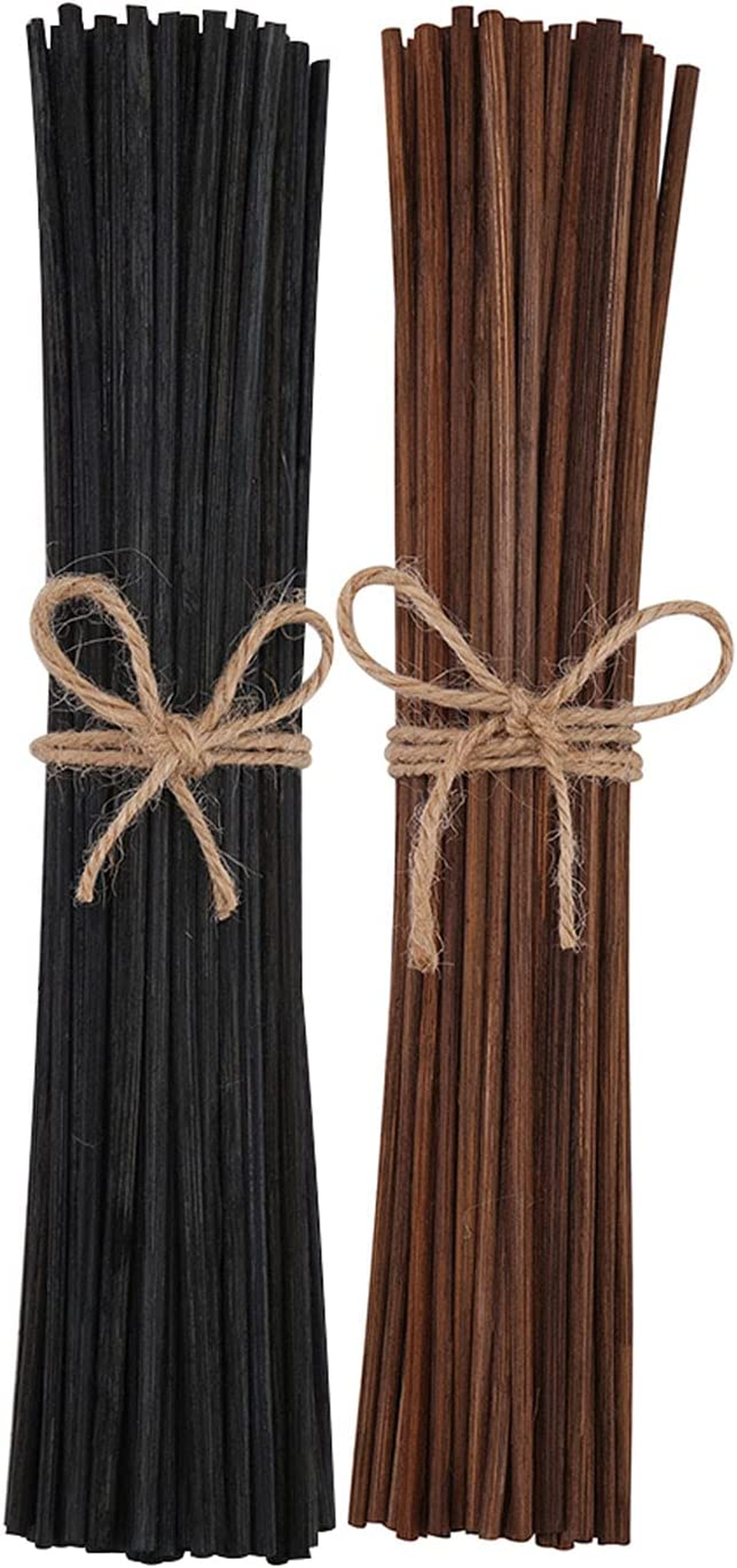 Pack of 100 Diffuser Sticks Replacement Rattan Refill Sticks Home Fragrance Accessories Diffuser Oil Refill Reed Diffuser Set Office Decoration (White+Black)