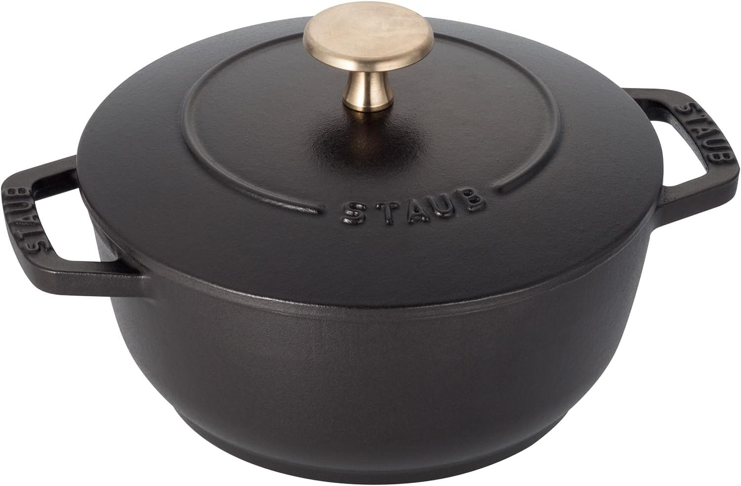 Staub Wa-Nabe 40501-000 Wanabe Black S 6.3 Inches (16 Cm) Two-Handed Casting, Enameled Pot, Rice, Induction Compatible, Japanese Authentic Product image number 2