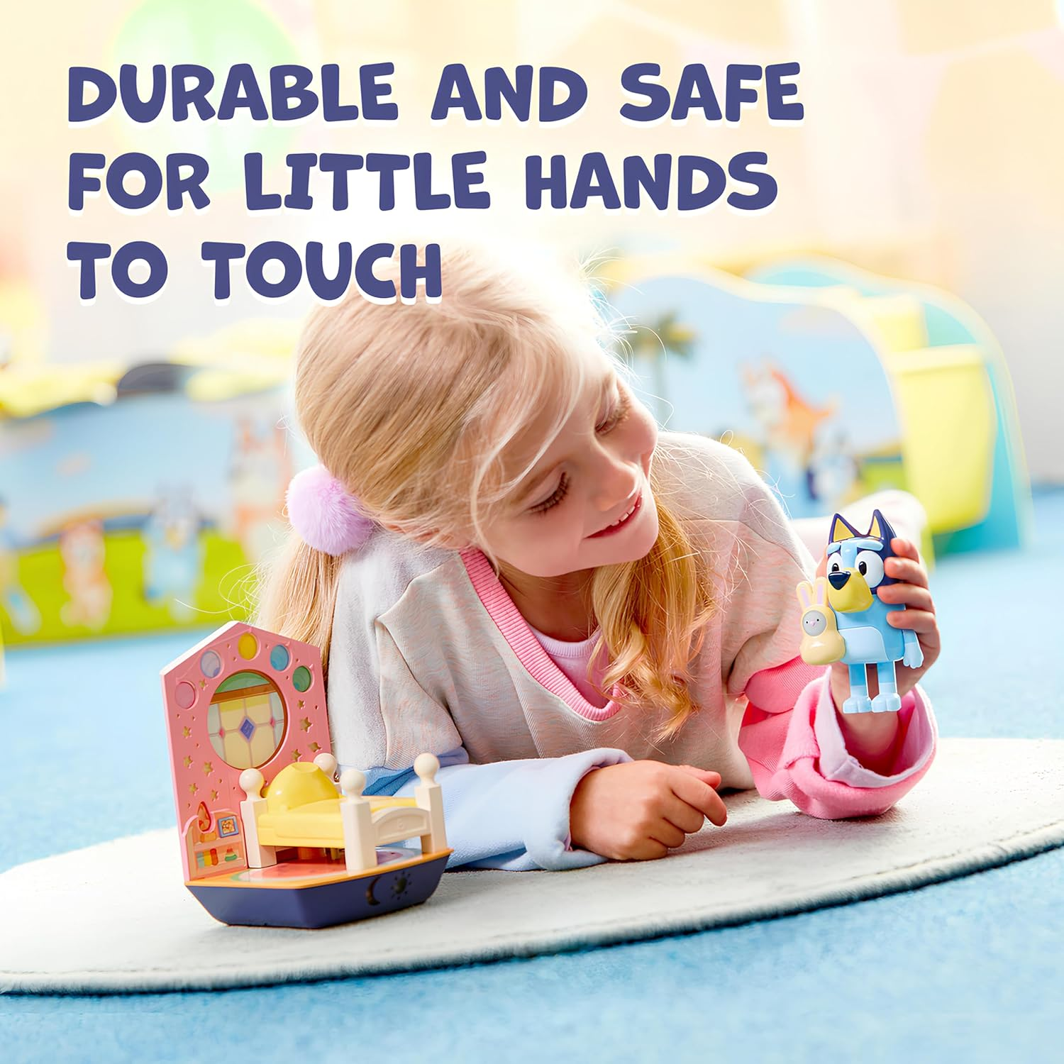 BLUEY Goglow Dream 3 in 1 Nightlight Kids Bedside Sleep Trainer with Torch and Sleep Timer, Multicoloured (14345) image number 3