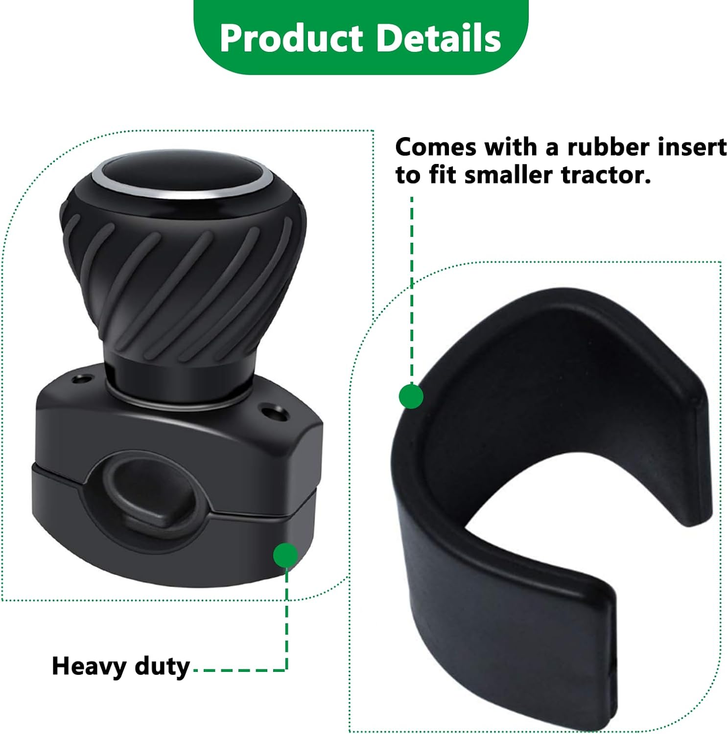 MAEZOE Steering Wheel Spinner Knob, Universal Steering Wheel Ball Knobs for Cars, Trucks, Tractors, Mowers, Forklifts, Etc image number 3